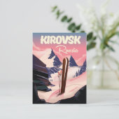 Kirovsk Russia skiposter Briefkaart (Staand voorkant)