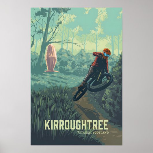 Kirroughtree Mountainbike Reisposter Poster (Voorkant)