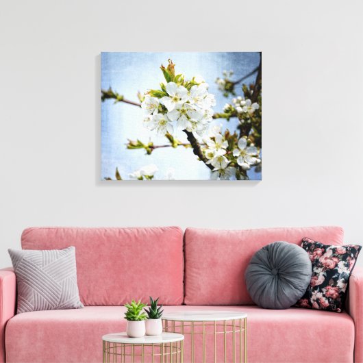 Kirschblüte Canvas Afdruk (Insitu (Woonkamer))