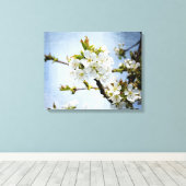 Kirschblüte Canvas Afdruk (Insitu (Houten vloer))