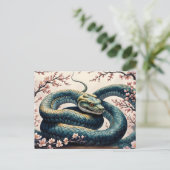 Kirschblüte im Jahr der Schlange Briefkaart (Staand voorkant)