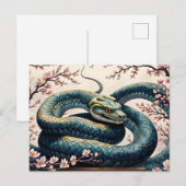 Kirschblüte im Jahr der Schlange Briefkaart (Voorkant / Achterkant)