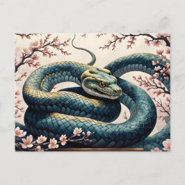 Kirschblüte im Jahr der Schlange Briefkaart