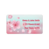 Kirschblüten - rosa mint | romantischer etiket (Voorkant)