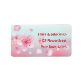 Kirschblüten - rosa mint | romantischer  etiket