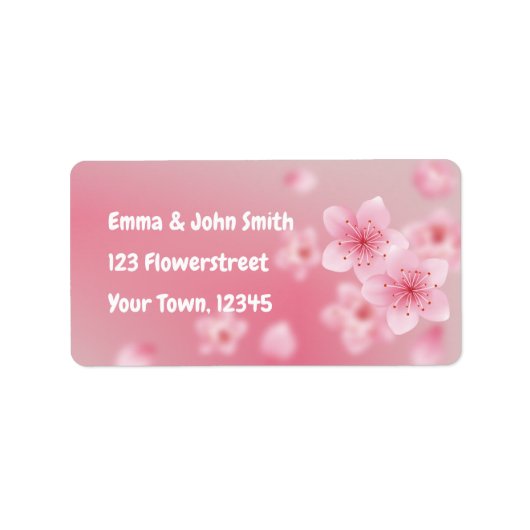 Kirschblüten - rosa | romantischer  etiket (Voorkant)