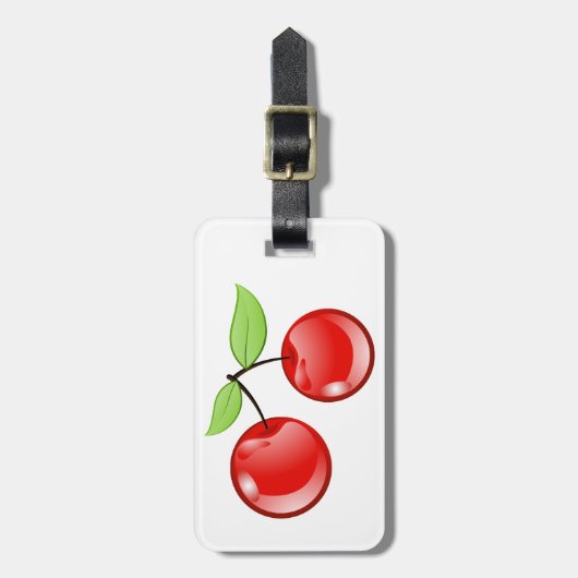 Kirschen cherries bagagelabel (Voorkant verticaal)