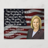 Kirsten Gillibrand citaat uit het Democratische de Briefkaart (Voorkant)