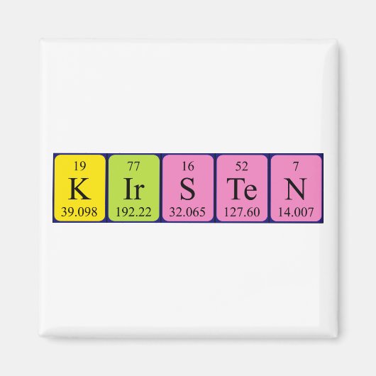 Kirsten Periodieke tabel naam magneet (Voorkant)