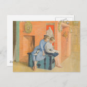 Kirsti en Esbjorn lezen een boek samen Briefkaart (Voorkant / Achterkant)