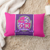 Kirstie-naam: roze krest unicorn kussen (Deken)