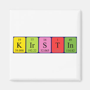 Kirstin periodieke tabelnaam magnet