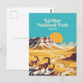 Kirthar National Park Pakistan Briefkaart (Voorkant / Achterkant)