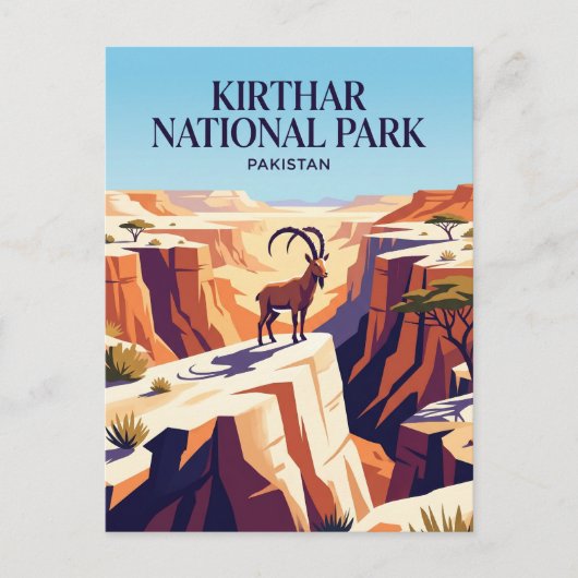 Kirthar National Park Pakistan Briefkaart (Voorkant)