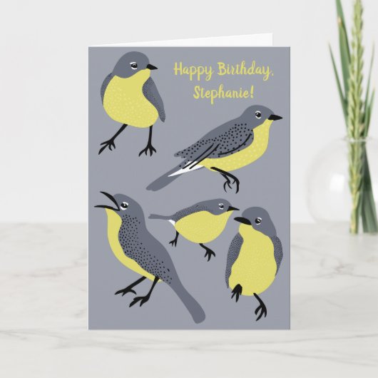 Kirtland's Warblers Bird Lovers Birthday Kaart (Voorkant)