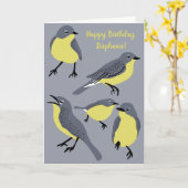 Kirtland's Warblers Bird Lovers Birthday Kaart (Gele Bloem)