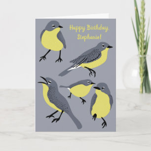 Kirtland's Warblers Bird Lovers Birthday Kaart