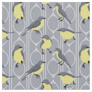 Kirtland's Warblers Bird Lovers Grey and Yellow Stof