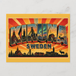 Kiruna Zweden Arctische Gateway Briefkaart