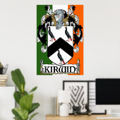 Kirwin Coat of Arms Irish Flag Print (Thuiskantoor)