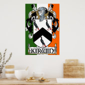 Kirwin Coat of Arms Irish Flag Print (Keuken)