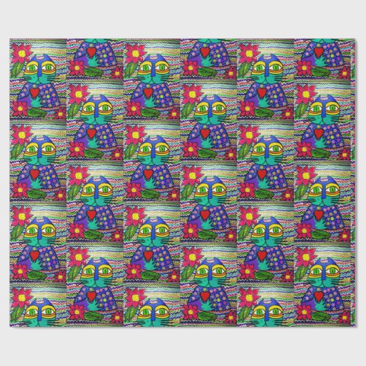 Kisa de kat inpakpapier (Vlak)