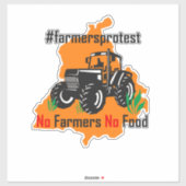 Kisan Geen Boeren Geen Voedsel Sticker (Vel)