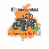 Kisan Geen Boeren Geen Voedsel Sticker (Voorkant)