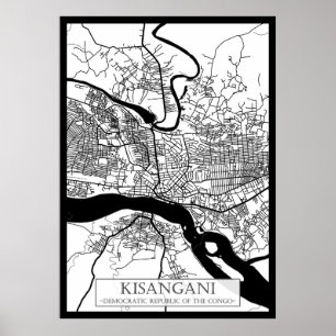 Kisangani Democratische Republiek Congo Stad  Poster