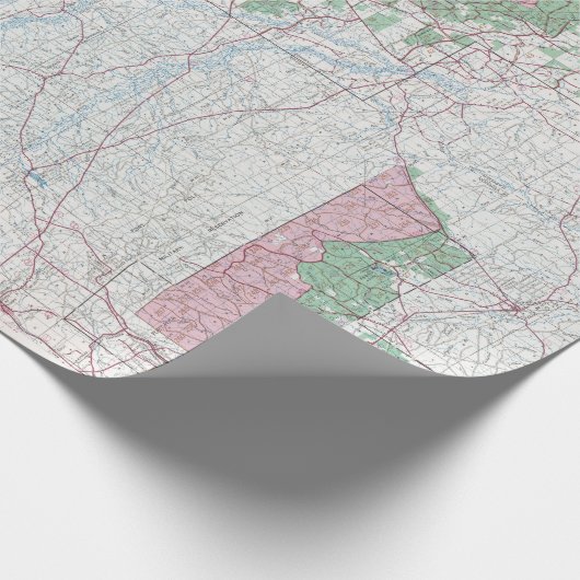 Kisatchie National Forest Map (1978)  Cadeaupapier (Hoek)