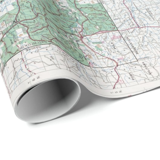 Kisatchie National Forest Map (1978)  Cadeaupapier (Rol Hoek)