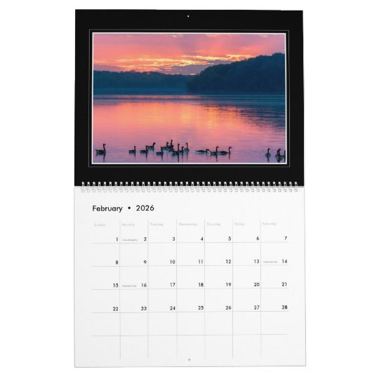 Kiser Lake 2018 Maandelijkse kalender van Tom Minu (Feb 2026)
