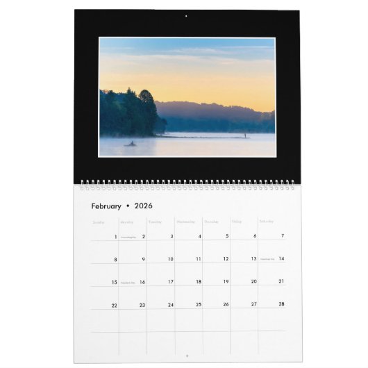 Kiser Lake 2020 Maandelijkse kalender van Tom Minu (Feb 2026)