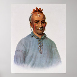 Kish-Kal-Wa, hoofd van de Shawnee Poster