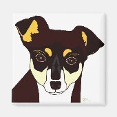 Kisha Chihuahua Magneet - Wit (Voorkant)