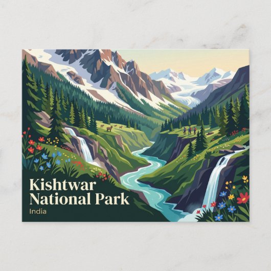 Kishtwar Nationaal Park India Briefkaart (Voorkant)