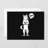Kishu Inu Stubborn Dog Briefkaart (Voorkant / Achterkant)