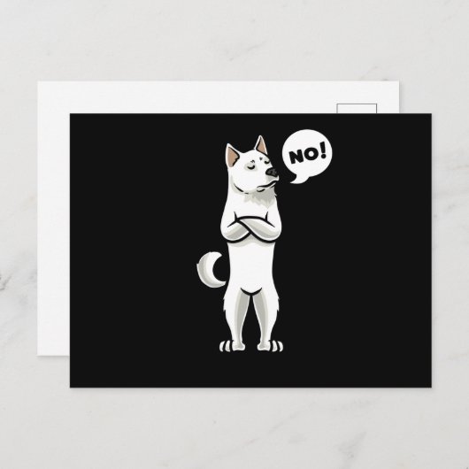 Kishu Inu Stubborn Dog Briefkaart (Voorkant / Achterkant)