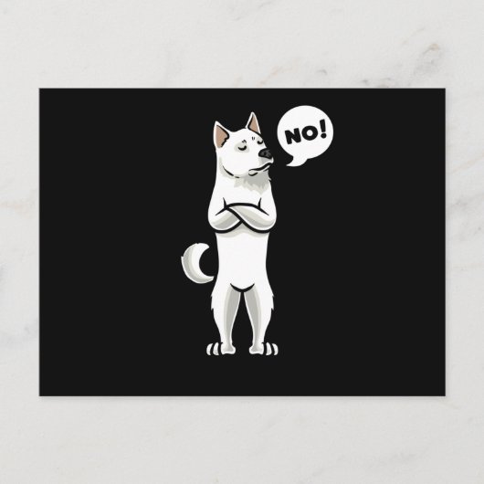 Kishu Inu Stubborn Dog Briefkaart (Voorkant)