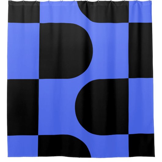 Kismet City Blue Douchegordijn (Voorkant)