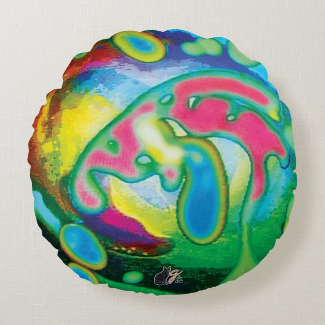 Kismet Embrace Rond Kussen (Voorkant)