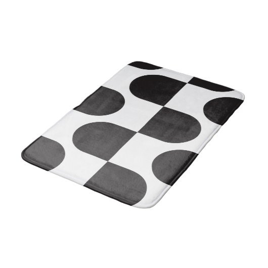 Kismet Zwart & Wit Badmat (Gekanteld)