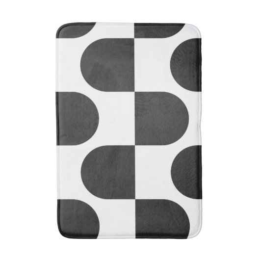 Kismet Zwart & Wit Badmat (Voorkant Verticaal)