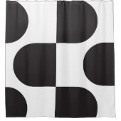 Kismet Zwart & Wit Douchegordijn (Voorkant)