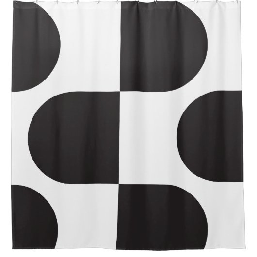 Kismet Zwart & Wit Douchegordijn (Voorkant)