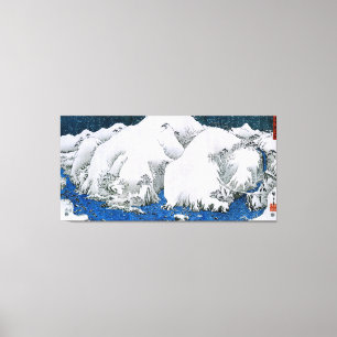 Kiso Road Snowstorm Hiroshige Canvas Afdruk