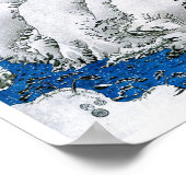 Kiso Road Snowstorm Hiroshige Poster (Hoek)