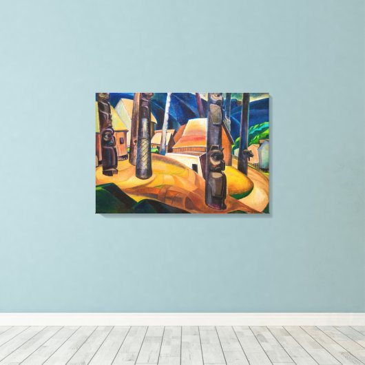 Kispiax Village | Emily Carr | Canvas Afdruk (Insitu (Houten vloer))