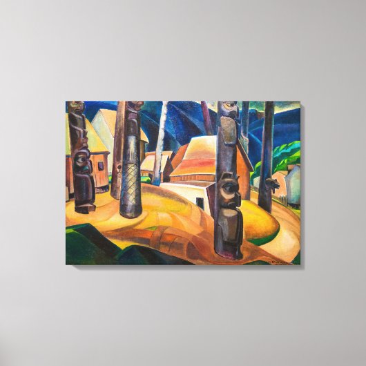Kispiax Village | Emily Carr | Canvas Afdruk (Voorkant)
