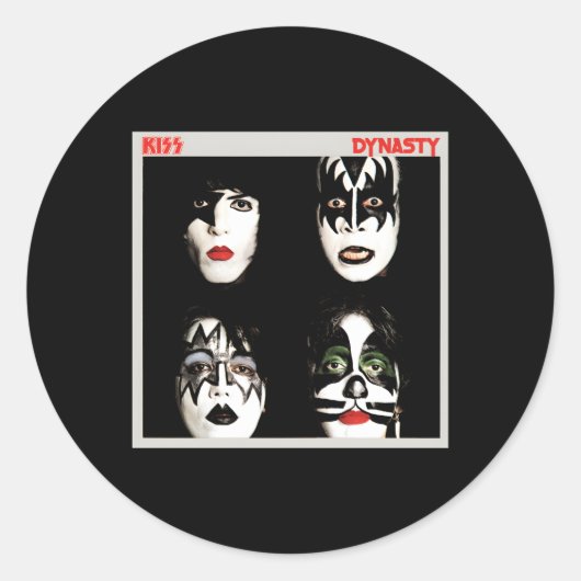 Kiss 1979 Dynasty Ronde Sticker (Voorkant)